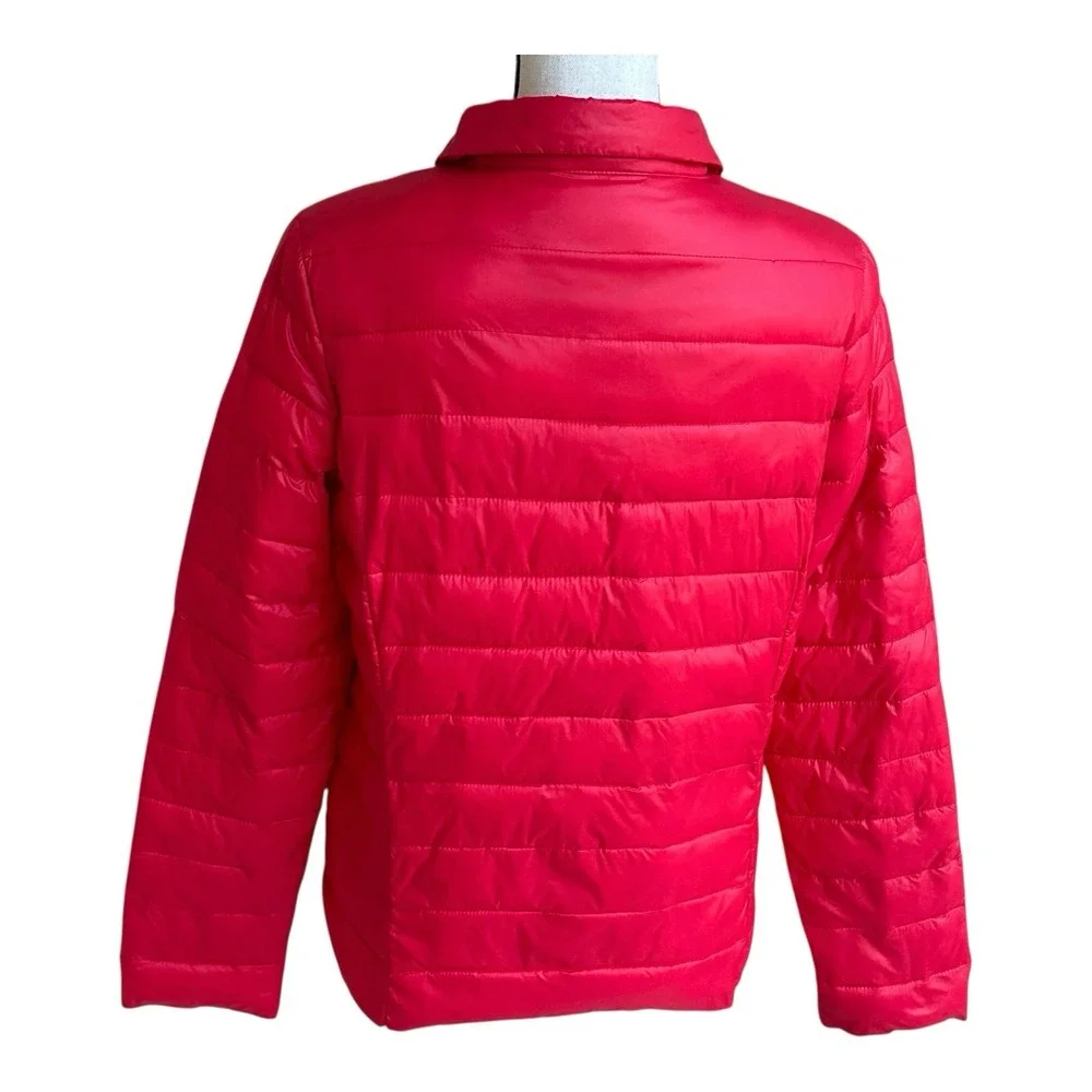 US‎ Polo Assn Size M Red Puffer Women's Jacket Style 01-8193HS